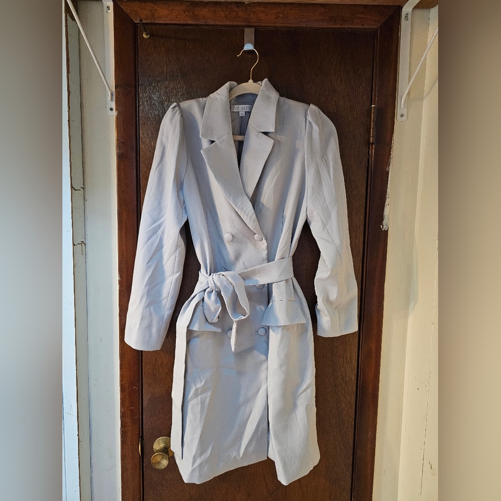 Ivy City Co Light Blue Blazer Dress Size Medium